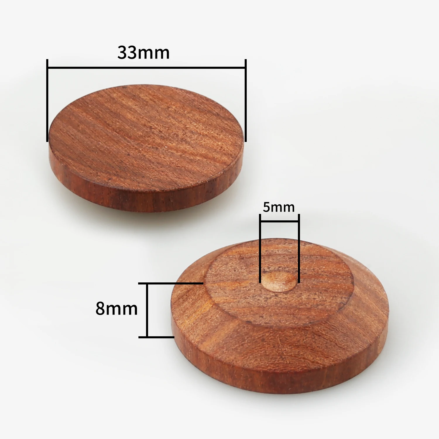 HIFI Rosewood Speaker Spikes Vibration Isolation Feet Pads Metal Tip Anti-Shock Stand Set of 4 for Amplifier CD Player Subwoofer