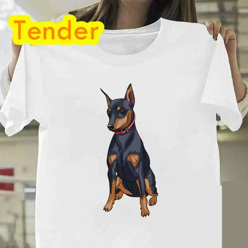 Funny Tshirt Miniature Pinscher Dog T Shirt Women Tops New Fashion Short Sleeve T-Shirt Birthday Gift Casual T-shirt Female Tees