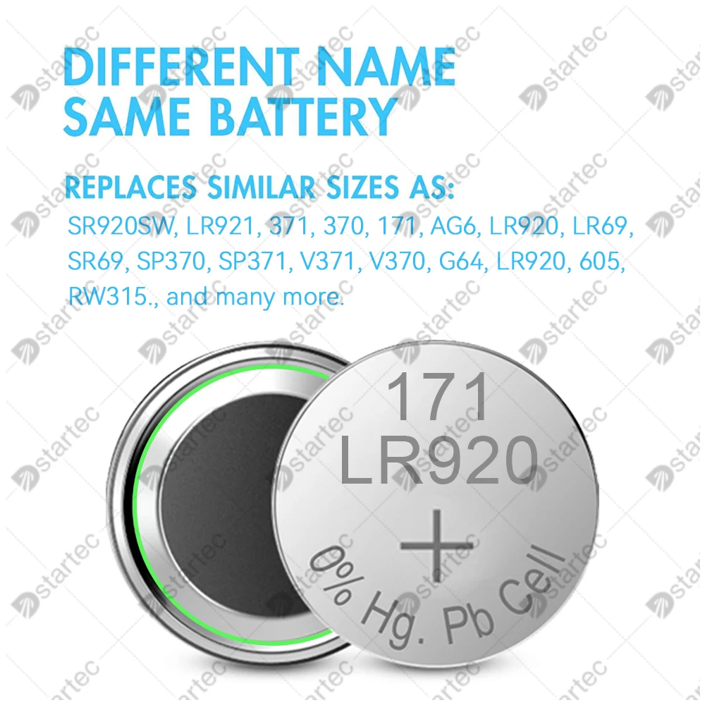 1.55V LR920 AG6 171 371 370 LR69 LR921 G6A SR920 Button Batteries For Watch Toys Remote SR920SW AG 6 Cell Coin Alkaline Battery