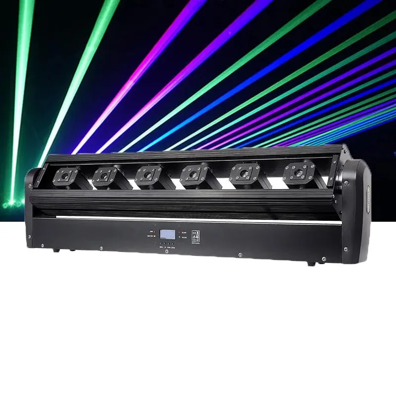 DJ Disco Laser Light 6x500MW Shaking Heads DMX RGB Full Color Moving Head Laser Light for Bar Night Club Stage