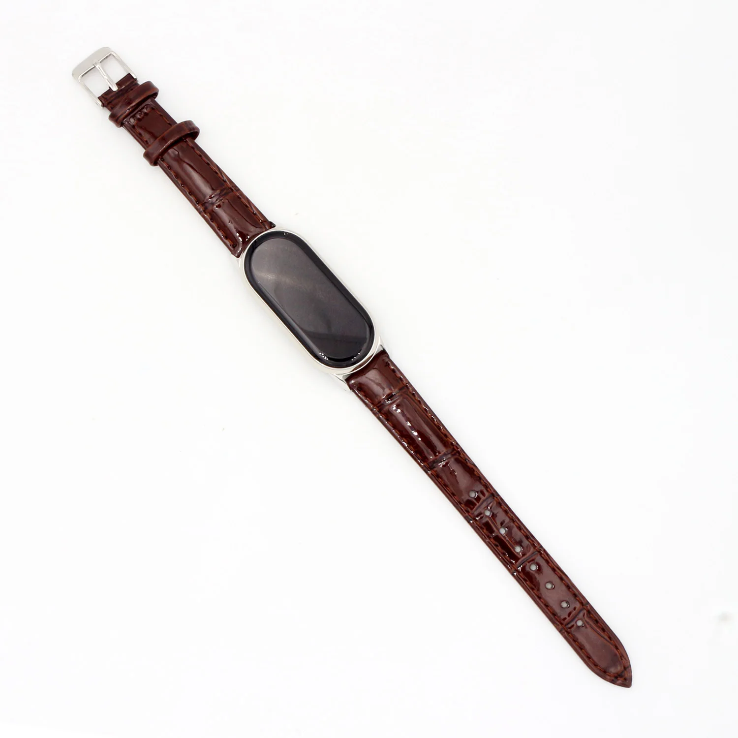 Braunes Leder-Smartwatch-Armband für Mi Band 10 Armbänder für Xiaomi Smart Band 8/9/10 Armband Uhrenband für Damen und Herren