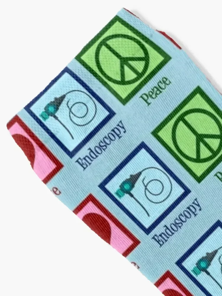 Peace Love Endoscopy Socks Thermal man winter hiking Hiking boots cartoon Socks For Women Men's