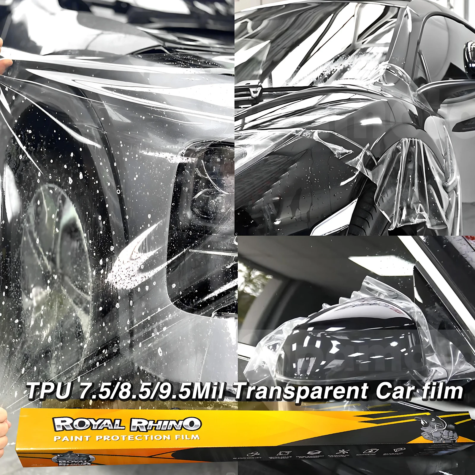 

TPU 15M 7.5/8.5/9.5mil PPF Royal Rhino PPF Lubrizol Paint Protection Film Glossy Transparent Film Self Healing Anti-Yellow
