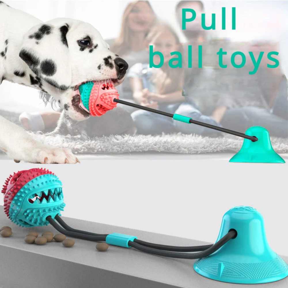 

Pet Toy Ball Suction Cup Pull Rope Leak Food Grinding Teeth Cleaning Vent Ball Dog Toy Ball