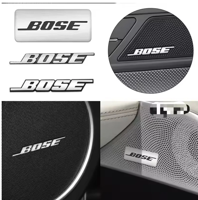 Harman Kardon BOSE Badge aluminum 3D car audio stickers For Mercedes Benz BMW Lexus Mazda Volvo Fiat Peugeot Jeep Opel Seat VW