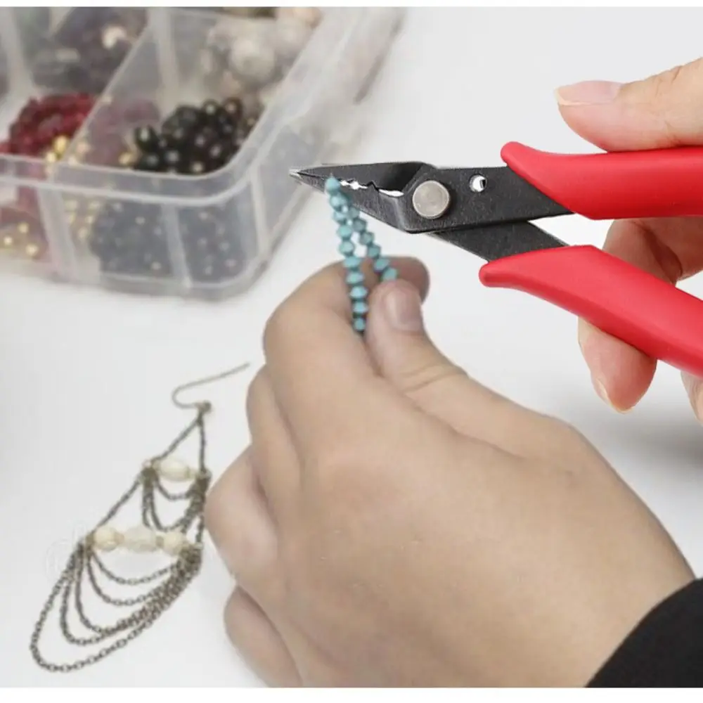 High Carbon Steel Jewellery Bead Setting Pliers Red DIY Handmade Tool American-style Nosed Pliers Rubber Jewelry Pliers Tools