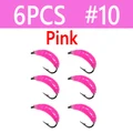 6 piezas color rosa talla 10