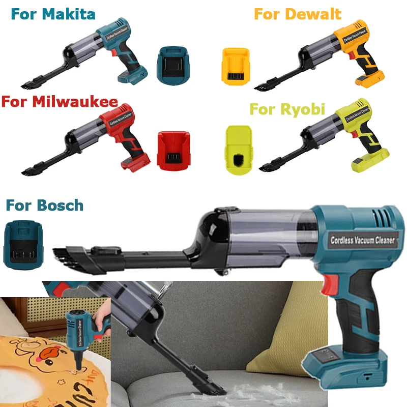 

[Без аккумулятора] Для Dewalt/Makita/Milwaukee/Bosch/Ryobi 18 В аккумулятор портативный ручной пылесос домашний пылесос с фильтром