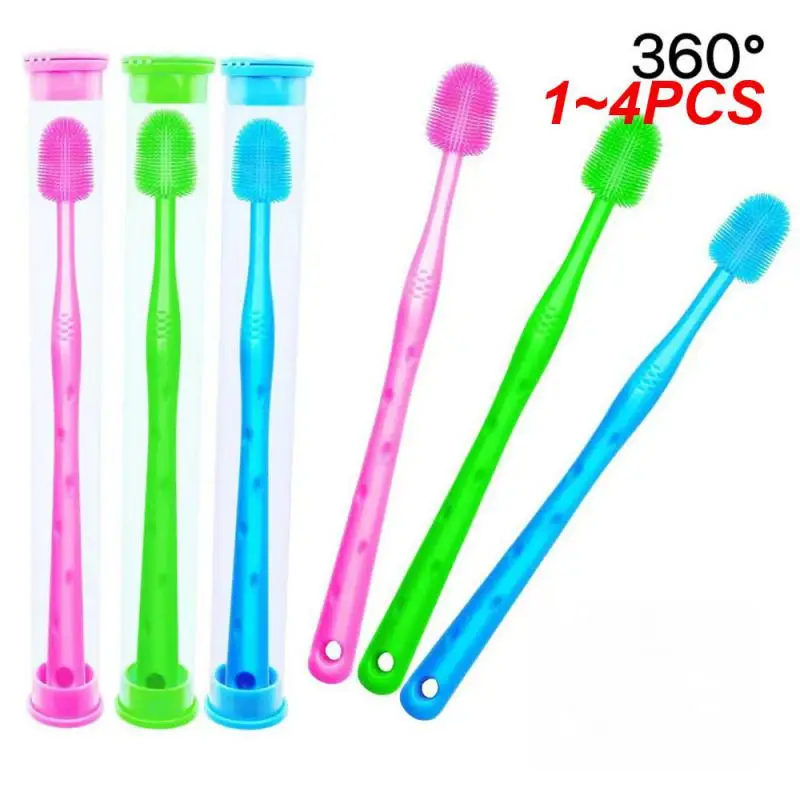 1~4PCS Cat Toothbrush Deep Cleaning Soft Bristles Easy To Use High Quality Dog Supplies Super Soft Toothbrush Mild