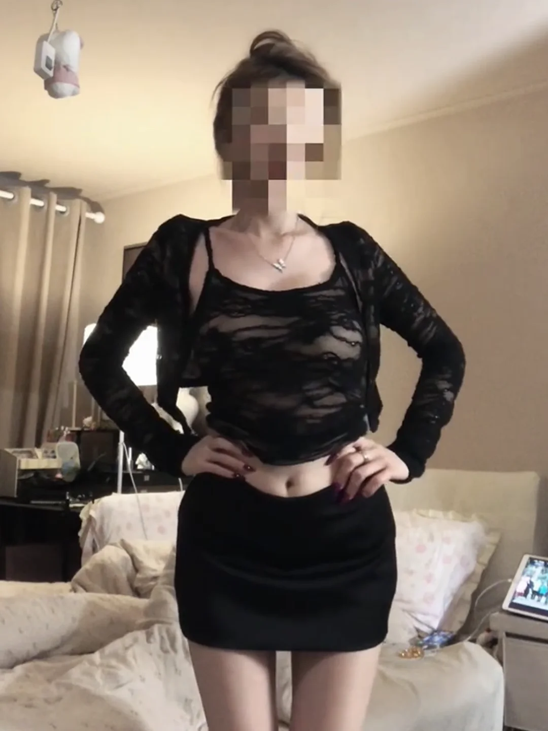 

Sexy Lace Splice Crop Top And Short Skirt Three-Piece Set for Trendy Girls High Waist Spring Fashion Pure Desire Style