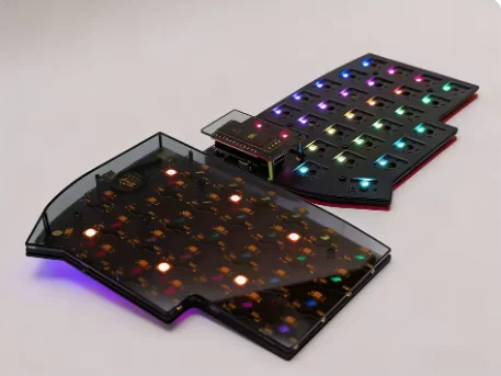 Lily58 Pro Low Profile Split Mechanical Keyboard Kit Support Hot