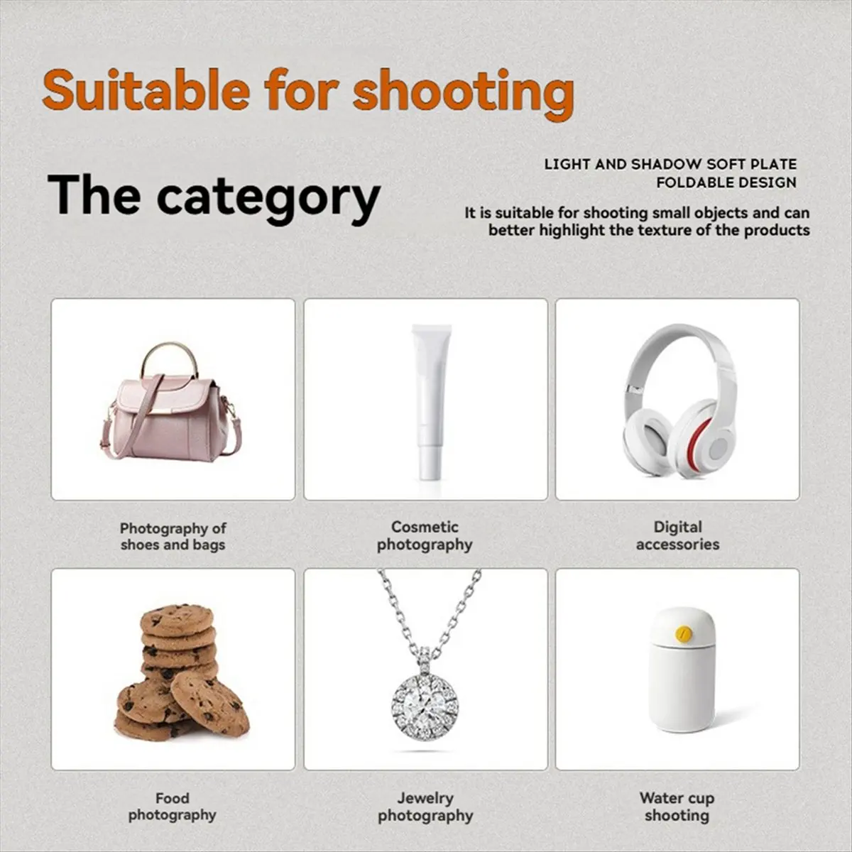 Photography Reflector Foldable V-Flat Warm Colors Light Reflector Light Diffuser for Food and Product Photo Taking