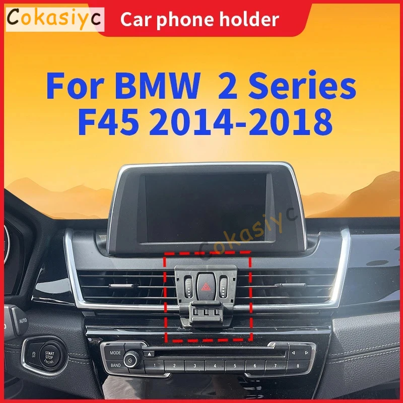 Mobile Phone Support Car Mounts For BMW 2 Series F45 2014 2015 2016 2017 2018 Wireless Charging Car Accessories degrees