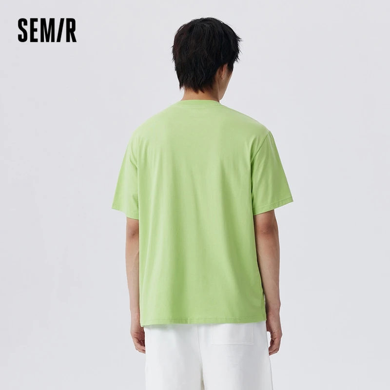 Semir Short Sleeve T Shirt Men Spring Comfortable Cotton Bottoming T Shirt Casual Basic Fashion Home Pajamas