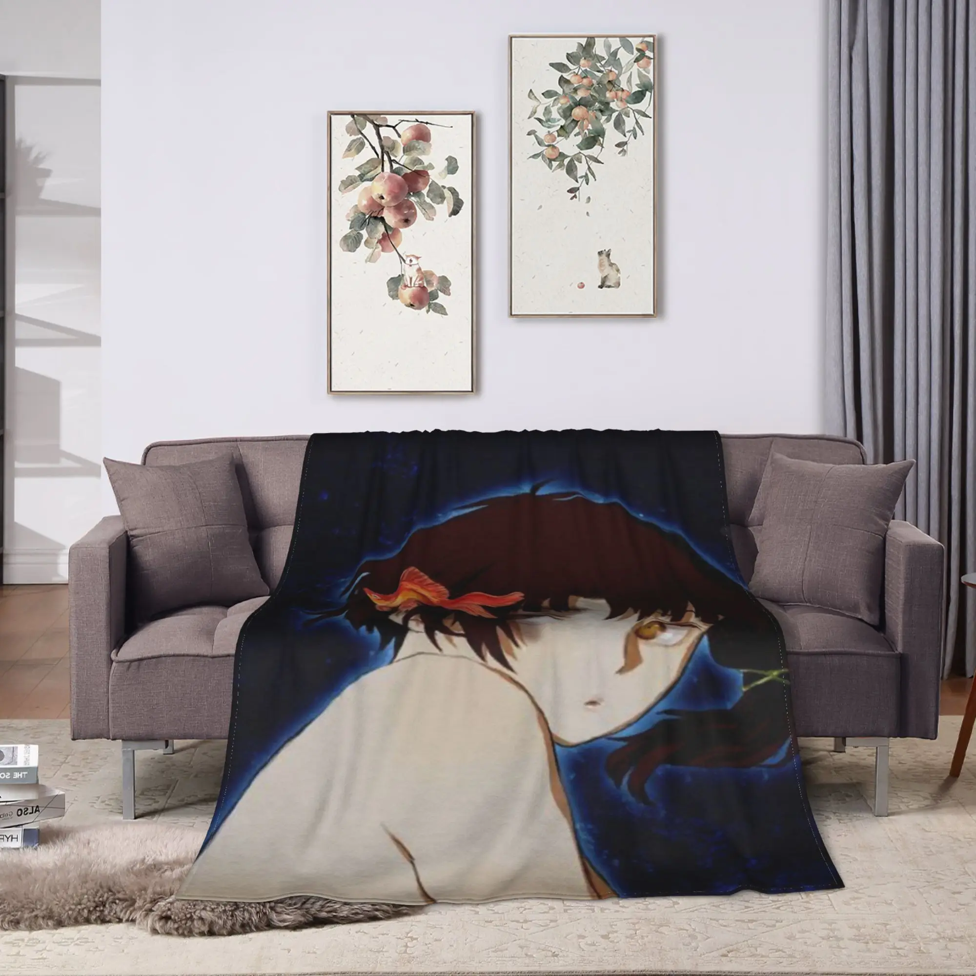 Anime Serial Experiments Lain Flannel Blankets Winter  Soft Throw Blanket for Kids Adult Couch Chair Bedspread Sofa Bed Cover