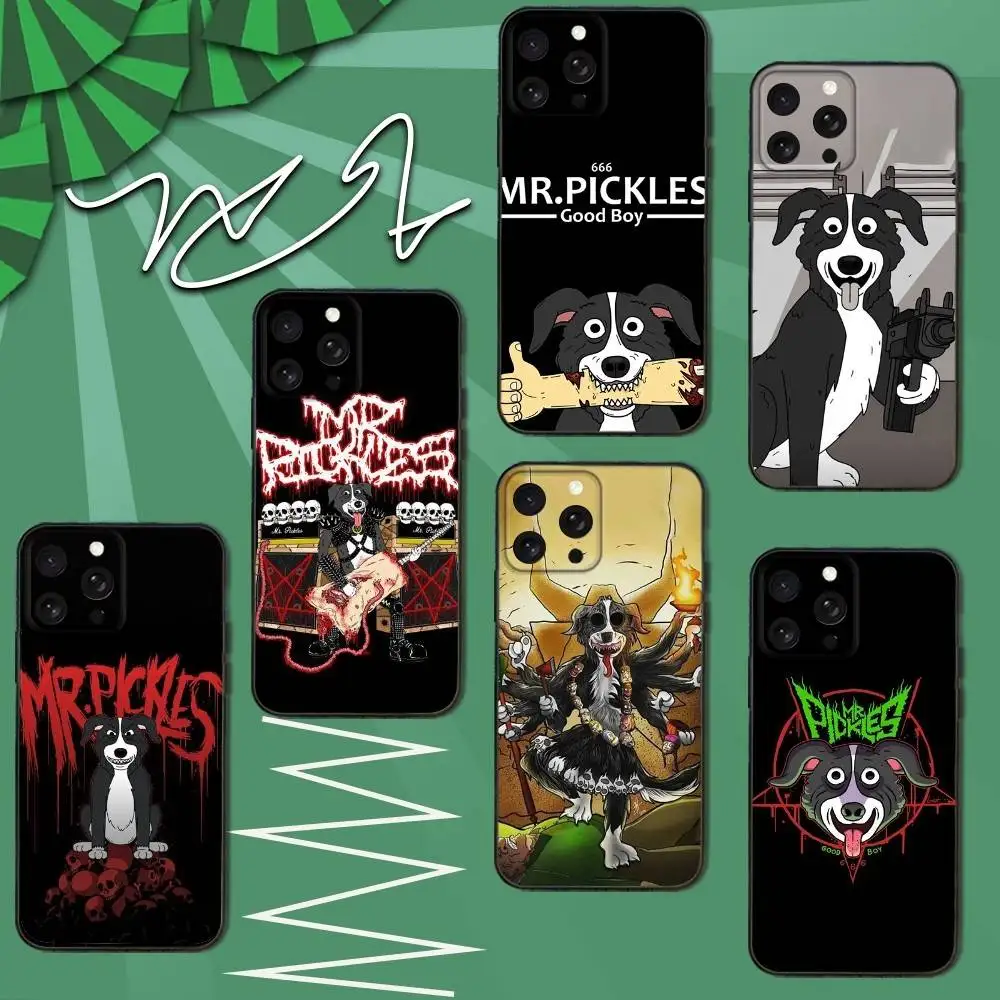 

Cartoon Mr Pickles 666 Phone Case For iPhone 16e,16,15,14,13,12,11,Pro,X,XS,Max,XR,Plus,Mini Soft Black Cover