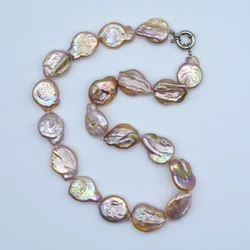 Women's Necklace Baroque Natural Freshwater Pearl Necklace Deep Purple Pearl Classic Style Mom Gifts