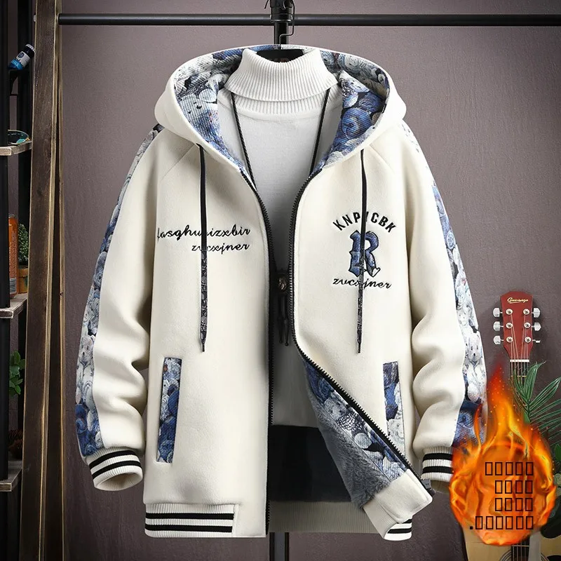 

Утепленная флисовая куртка для подростков и подростков-подростков, бейсбольная куртка на молнии, теплая повседневная верхняя одежда для осени и зимы