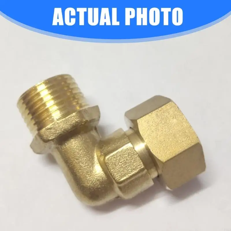 Strong Brass 90° Pipe Elbow Adjustable Connection Elbow Fitting Tool for Residential Plumbing & Cooling Systems