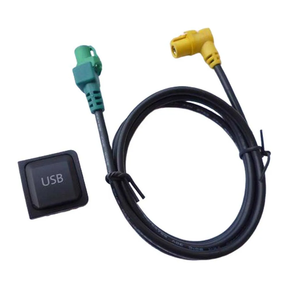 Car USB Socket Adapter Cable for Center Console Phone Charger Compatible with For Golf MK6 MK5 Models 2005 2013