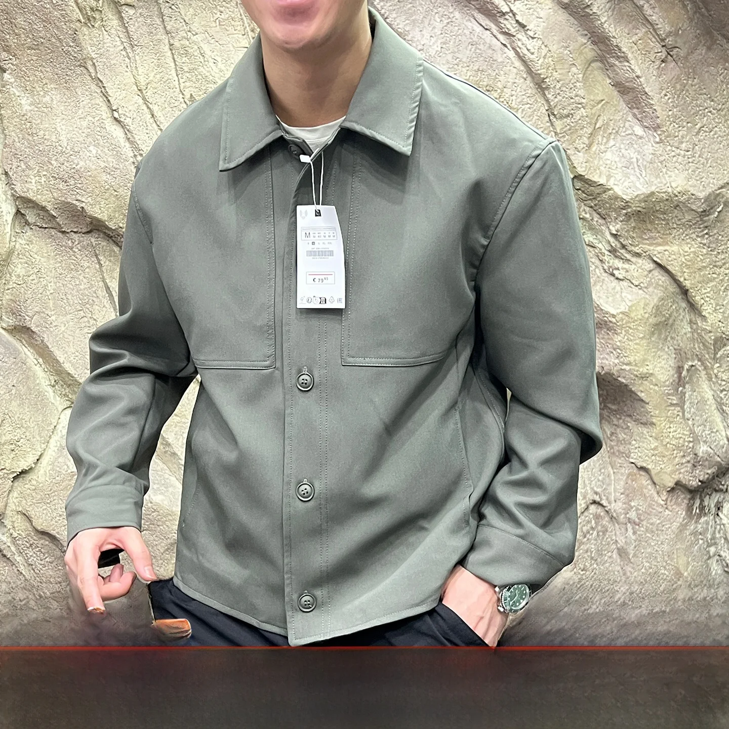 

Sli Men's Faionable Jaet Collar up Breathable Outerwear Premium Quali New Autumn 2025 Stand Fit Polyester Fiber