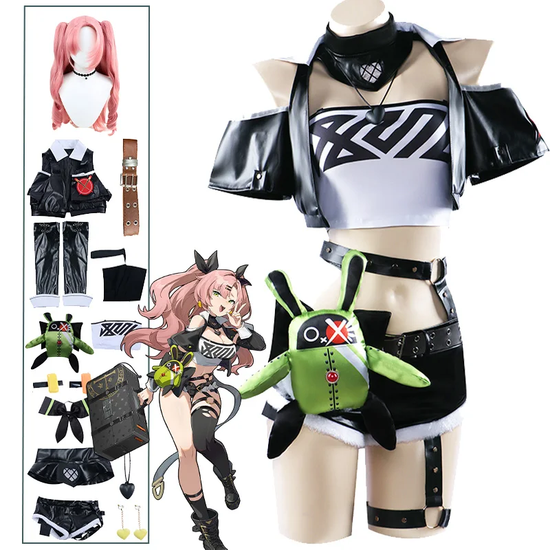 Disfraz de Nicole Demara para hombre, uniforme de Carnaval Zenless Zone Zero, peluca de Anime, Disfraces de Halloween, trajes de personaje de juego