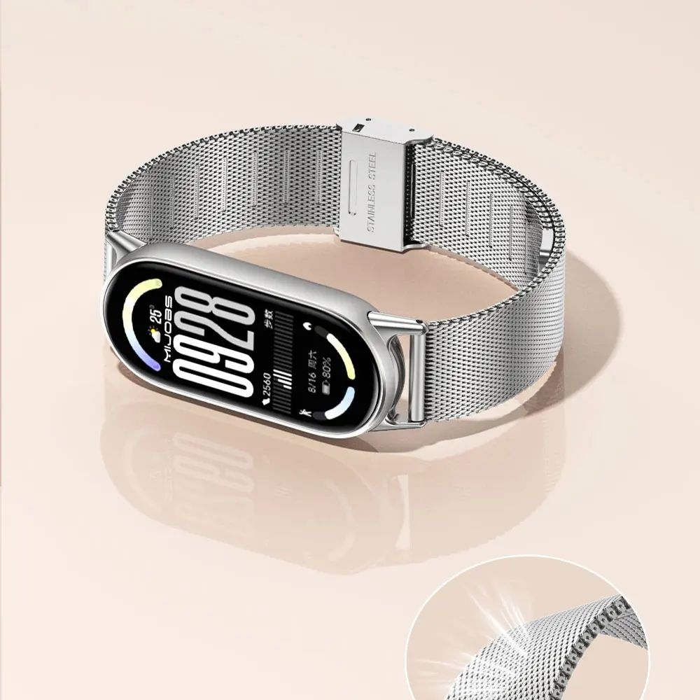 For Mi Band 11 Strap for Mi Band 10 9 8 Wristband For Mi Band 9 NFC Global Version Watch Band for Mi Band 8 Straps Metal