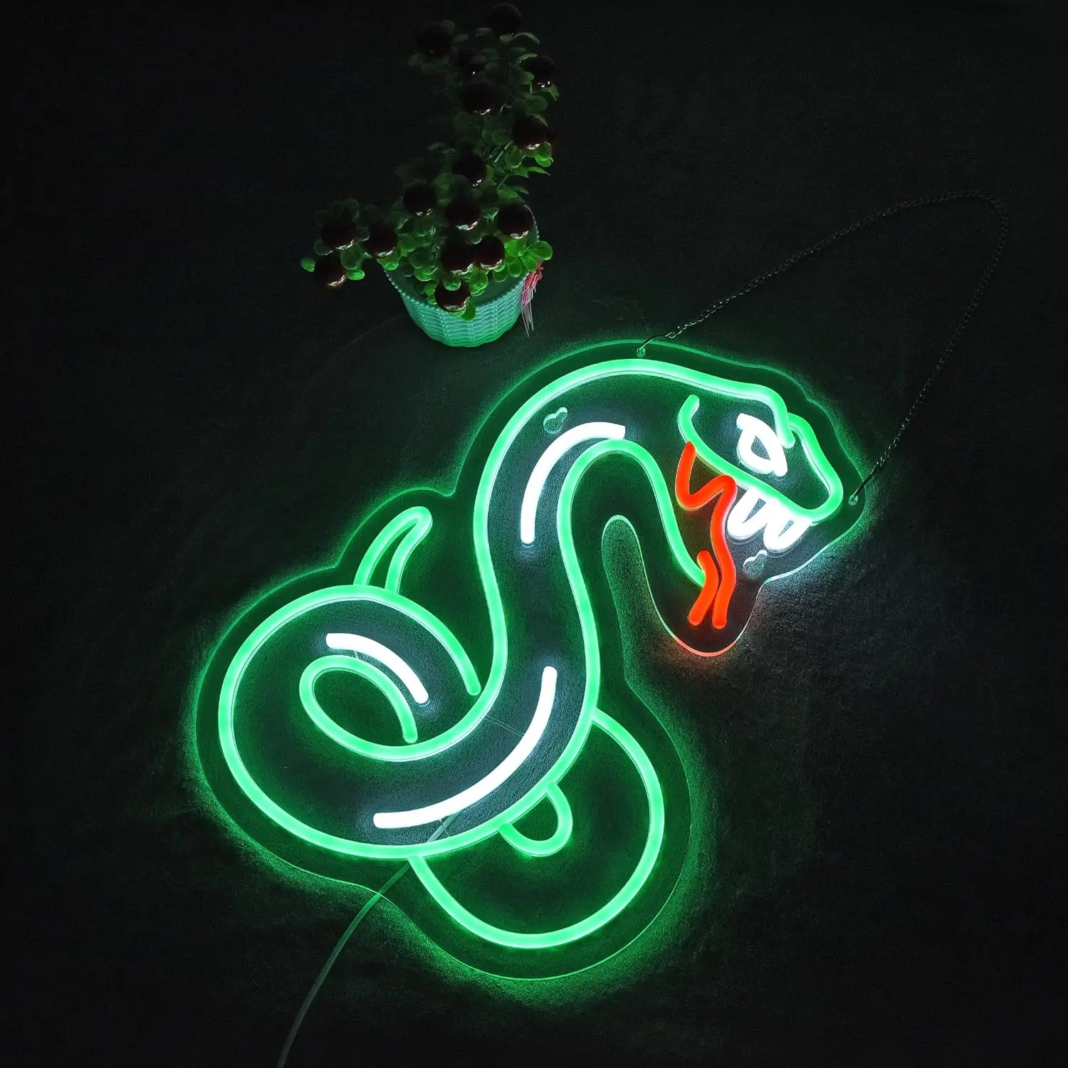 Snake Python LED Neon Sign for Wall Decor USB Power Dimmable Switch LED Neon Bedroom Beer Bar Hotel Party Club Office Light