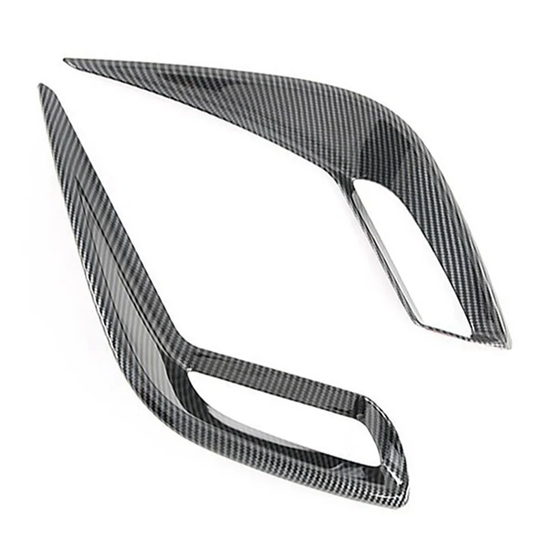 For Toyota Corolla Cross 2020 2021 Car Carbon Fiber Rear Fog Light Lamp Bezel Cover Trim Exterior Garnish