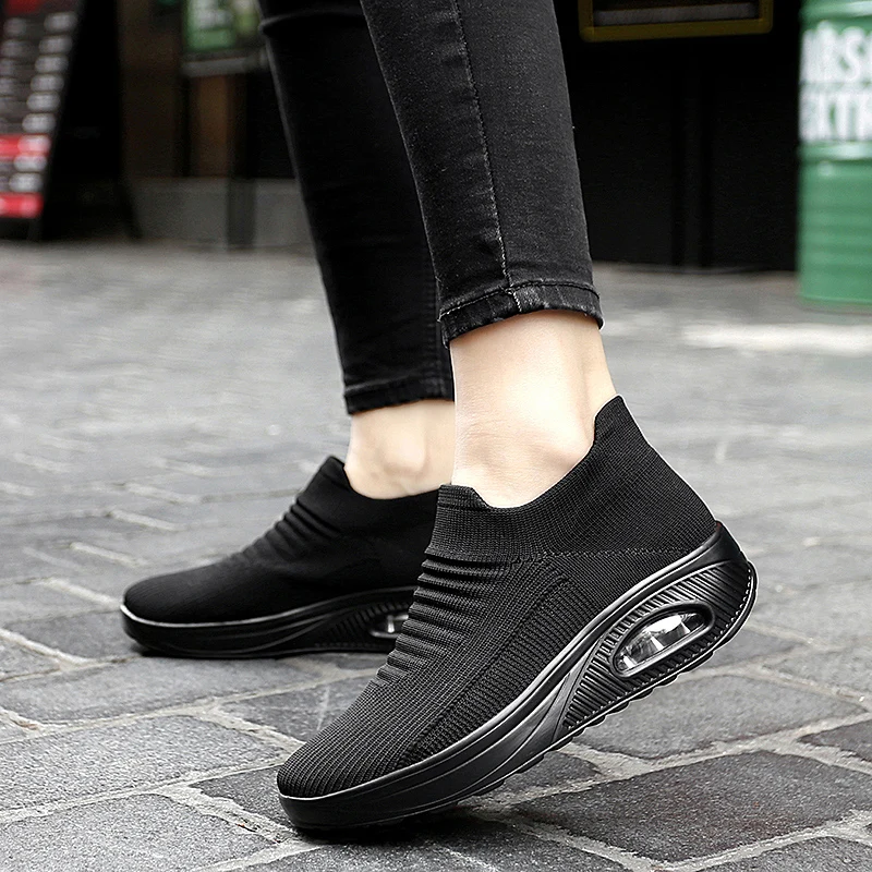 Trampki damskie buty do chodzenia Outdoor Casual sportowe obuwie oddychająca platforma do butów tenisowych poduszka powietrzna Zapatillas Aire Mujer