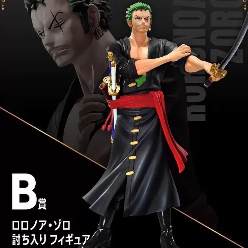 Figuras de Acción Originales de Bandai Banpresto de One Piece, Zoro B Prize, Figuras de Anime de PVC, Muñecos de Dibujos Animados, Estatuas de Modelos, Juguetes, Regalos
