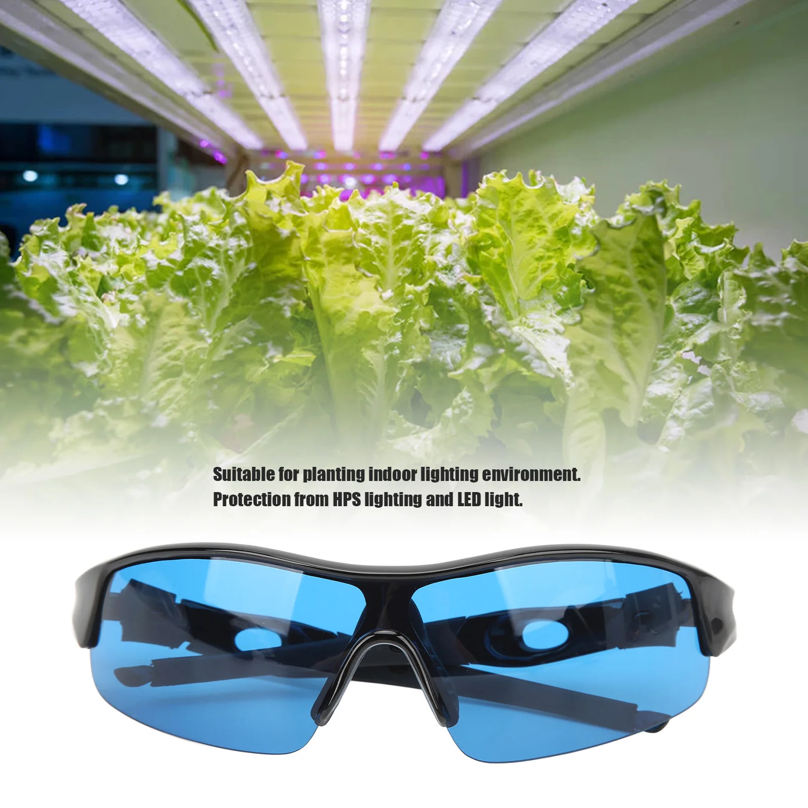 Óculos UV de proteção para trabalhar, Grow Room Glasses, Iluminação HPS, Proteção contra luz LED, Azul, ZK30