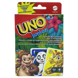 Mattel Games UNO Junior  Zoo Card Game for Family Night Featuring UNO Zoo Junior Gifts for children aged 3 and above