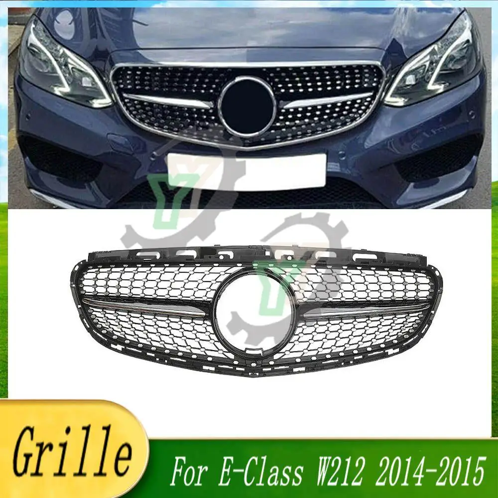 

Sport Front Radiator Grid Inlet Grille Bumper Grill Tuning Accessories For Mercedes Benz E class W212 2013-2015 GT Diamond Style