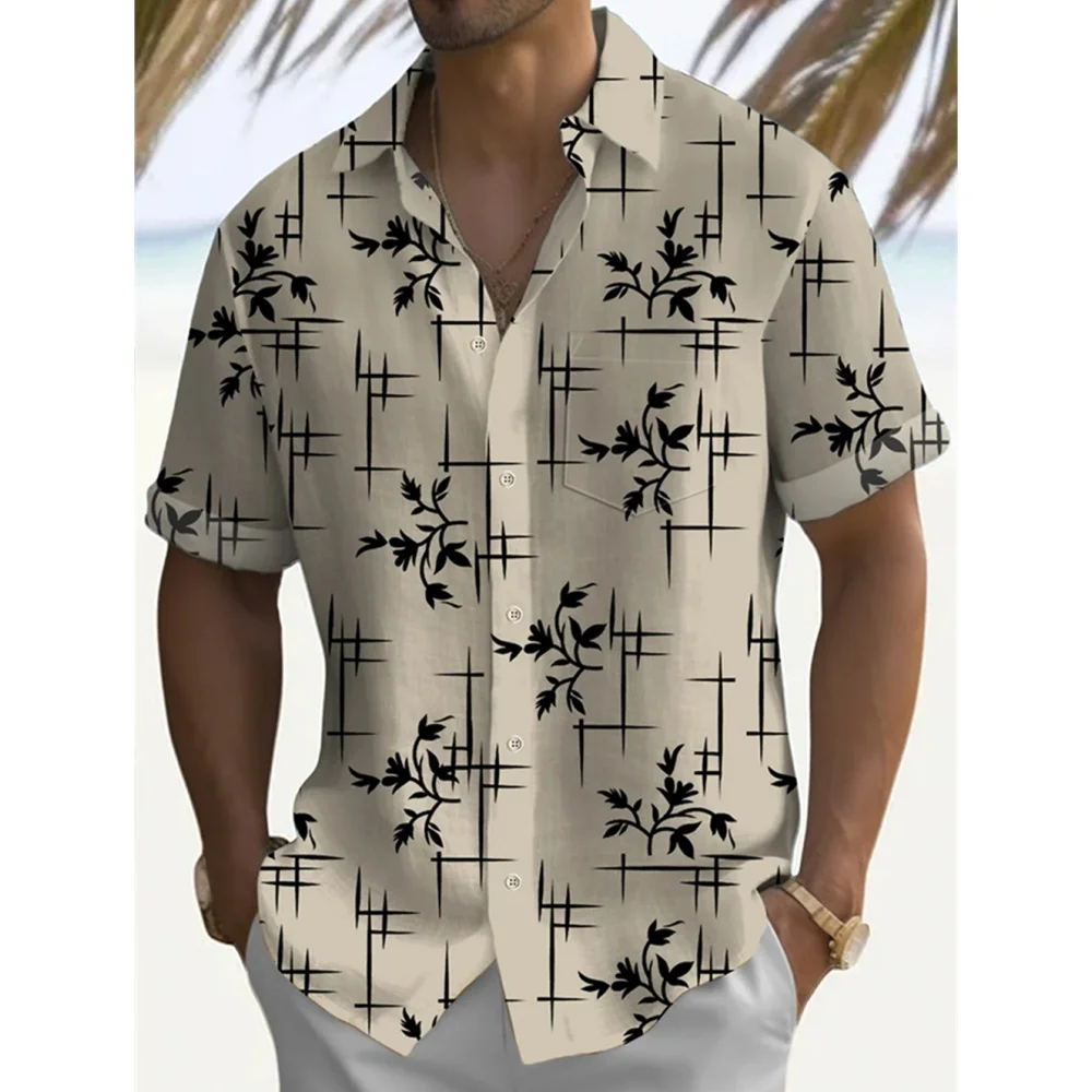 

Men's Shirt Summer Casual Fashion Short Sleeved Shirt For Men Loose Breathable Hawaiian Shirt Man Casual Men's Clothing Top