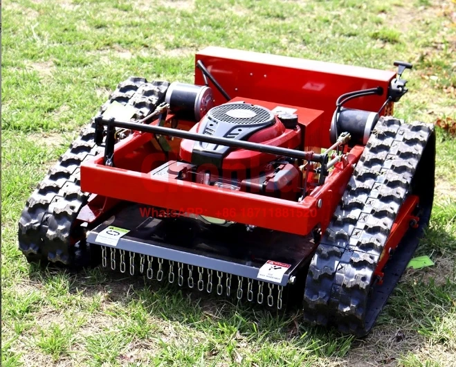 All Terrain Self Propelled 4-stroke Grass Weeder Remote Control Agricultural Lawn Mower with Engine