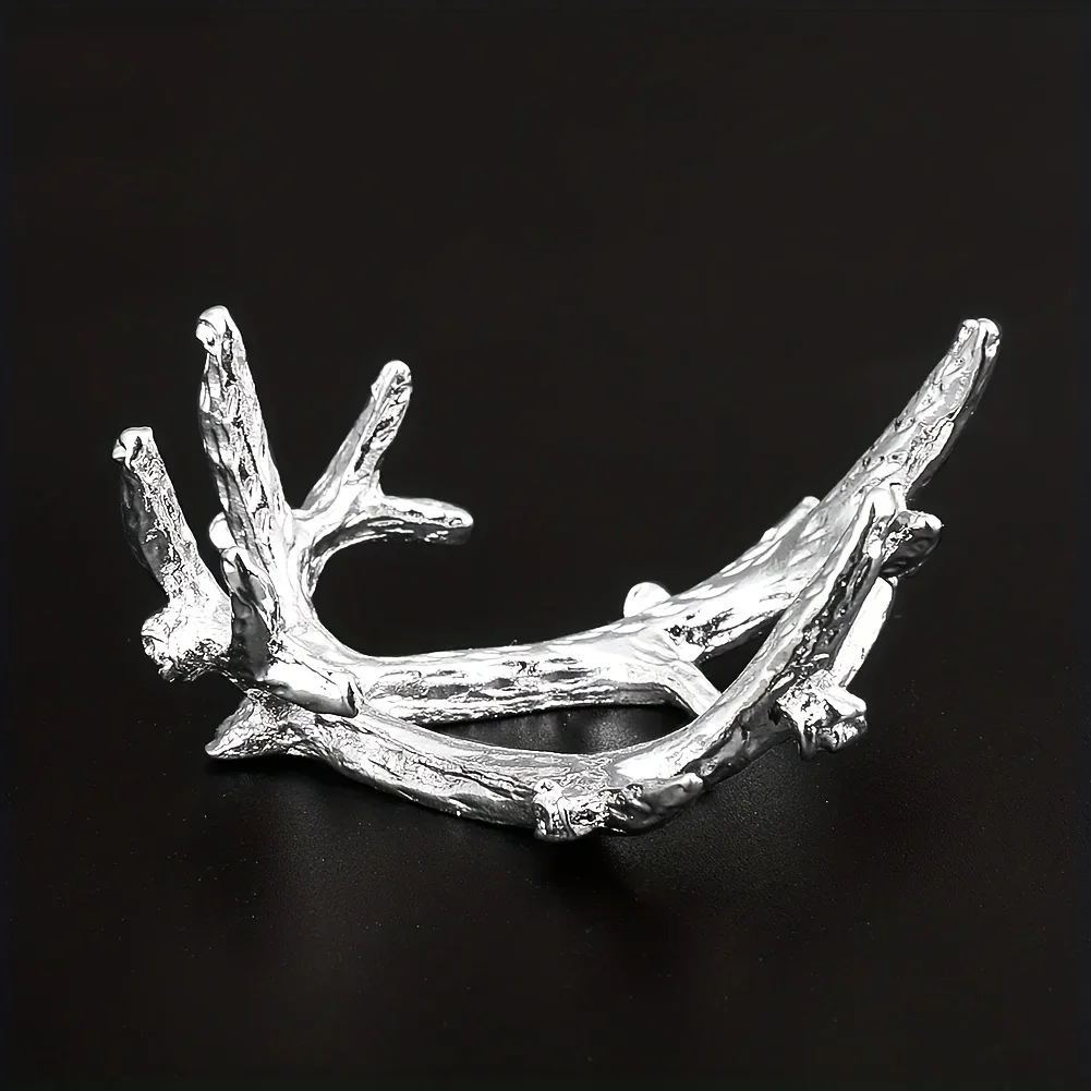 Elk Antlers Display Stand For Crystal Ball, Metal Sphere Globe Holder Rack, Divination Photography Props Glass Lensball Support