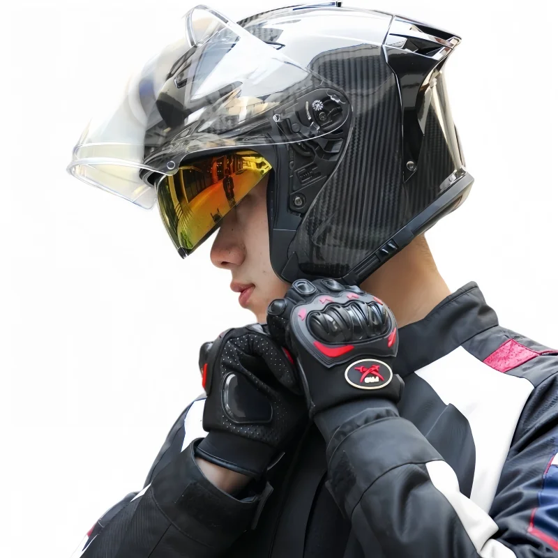 Мотоциклетный шлем с полной за – обзор и цена Carbon Fiber Lightweight Motorcycle Helmet