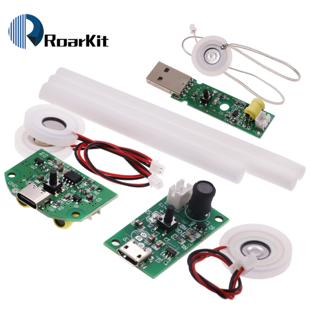 TYPE-C USB Mini Humidifier DIY Kits DC 5V Mist Maker And Driver Circuit Board Fogger Atomization Film Atomizer Sheet Oscillating