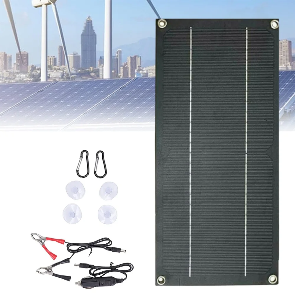 Monokristalline Solarzellen Solarbatterie Erhaltungsladegerät 12V Solarpanel Solarbatterieladegerät für Wohnmobil Auto Van Boot Kit