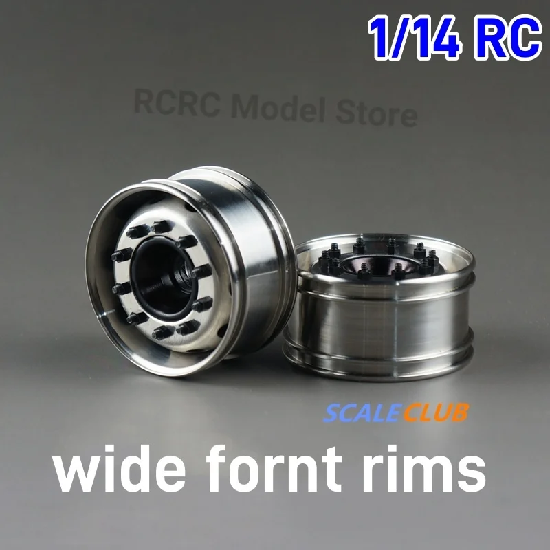 

1:14 RC игрушечный грузовик, универсальная передняя ступица с широкими и узкими дисками для Tamiya 1/14, радиоуправляемый тягач, запчасти, аксессуары SCALECLUB G-FKJ-1