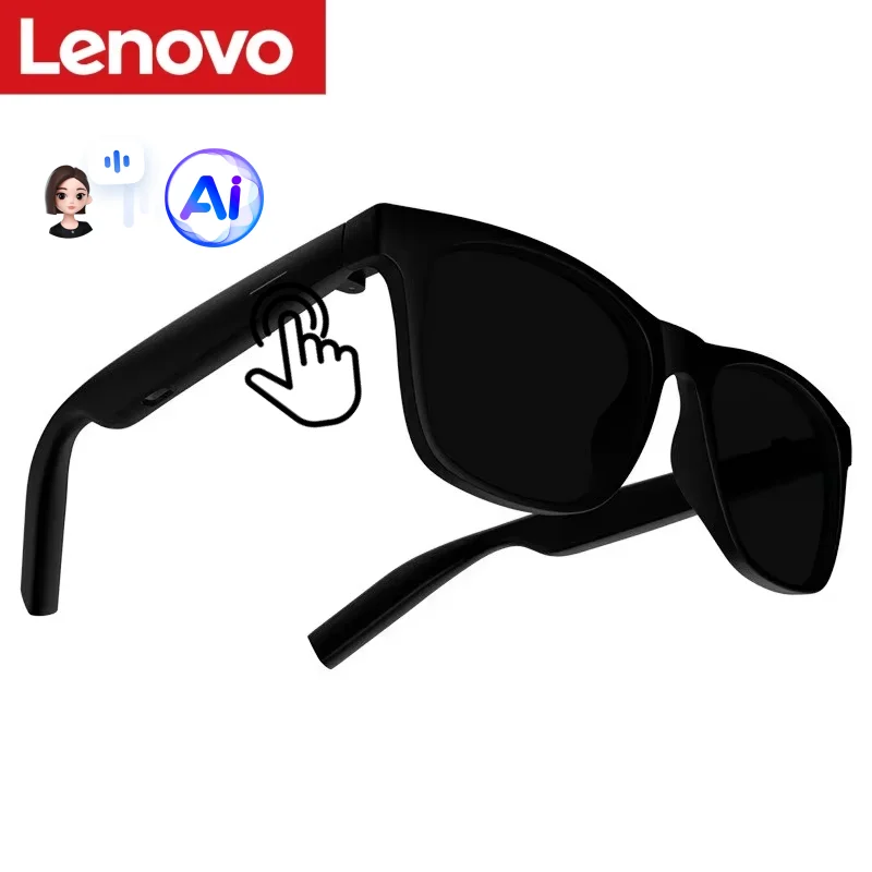 Lenovo New AI Smart Glasses Remote Control Touch  Photo Camera Recording Translator Voice Assistant Music Bluetooth Sunglasses image 6