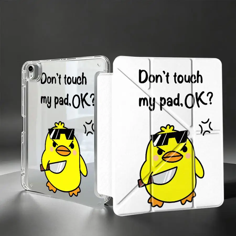 Cute Duck Tablet Case For Samsung Galaxy Tab S10 Lite S9 Plus S7 FE A9 Plus S8 A8 A11 With Pen Slot Cover