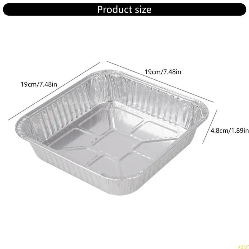 A0NC 20個使い捨てホイルトレイコンテナベーキングクッキング用エアフライヤーライナー