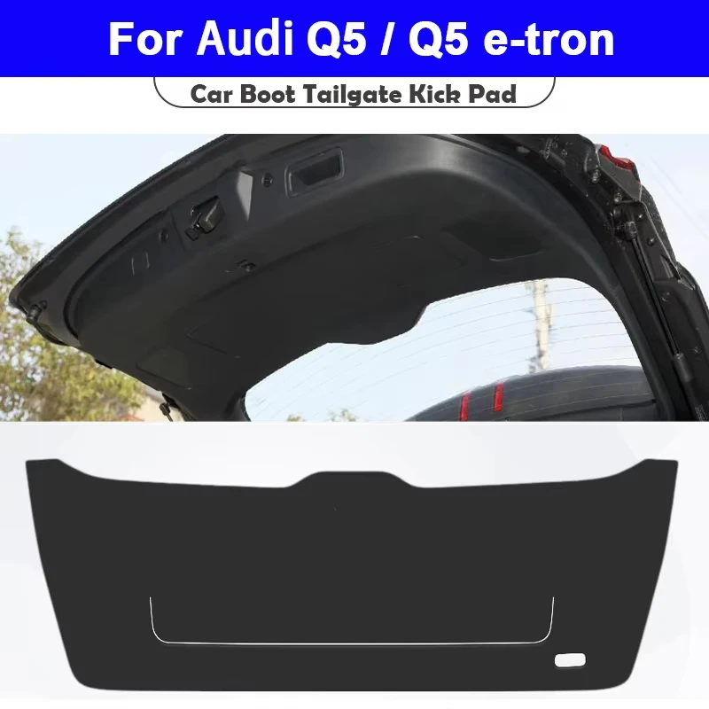 

Защитная накладка на дверь багажника из кожи для Audi Q5 E-tron FY Sportback 2017-2026, аксессуар для интерьера автомобиля