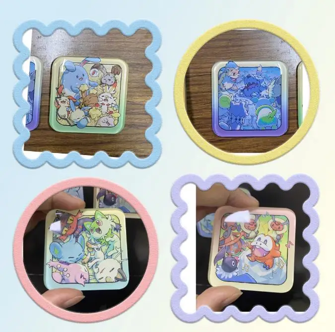 

Pokemon Fridge Eeveelution White Dragon Square Magnet Magnetic Stiker Epoxy Highly Transparent Anime Character