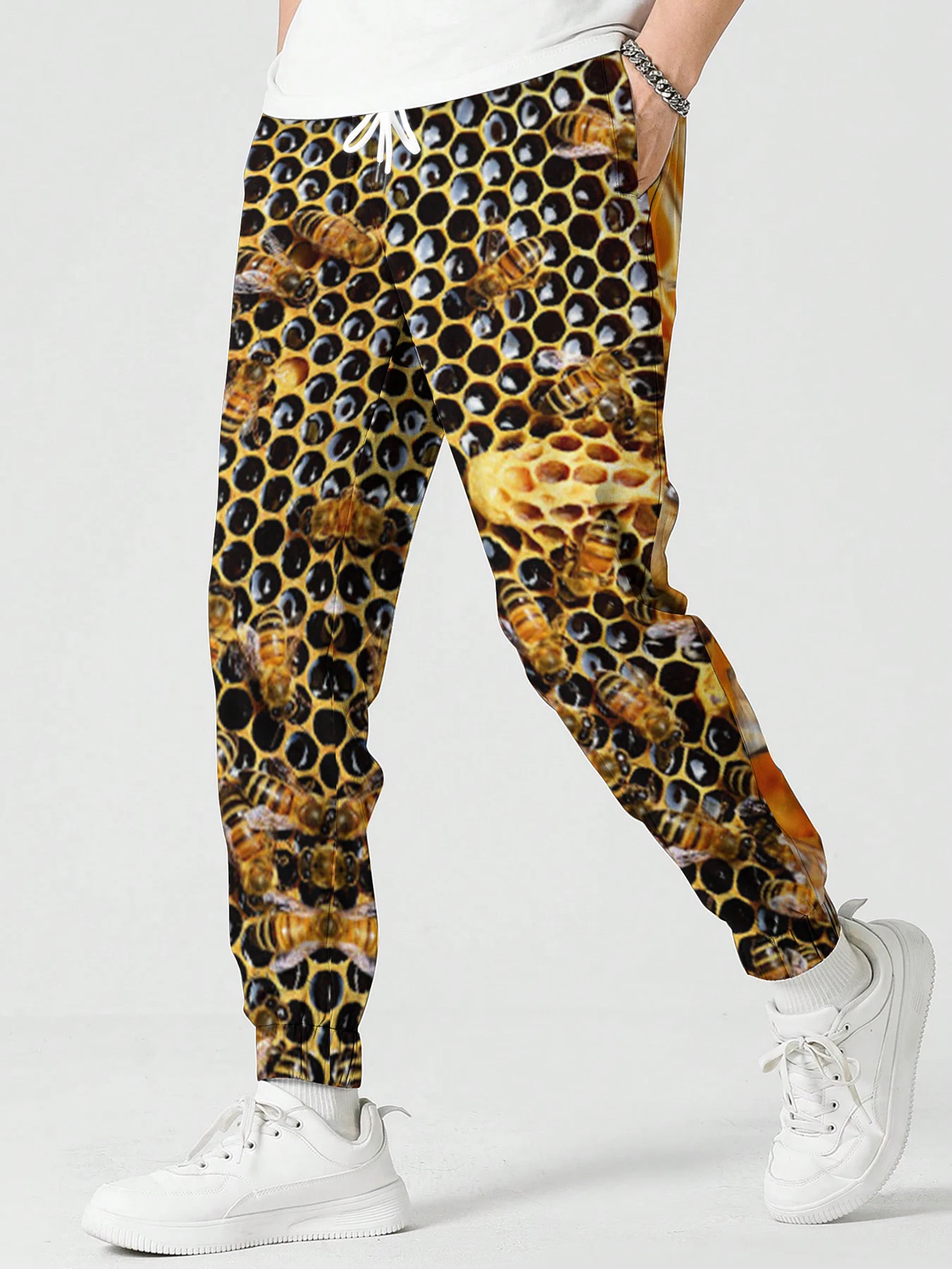 Männer Hosen Schöne Biene Muster Gedruckt Sweatpant Mode Männlich Weiblich Hosen Streetwear Casual Outdoor Jogging Hosen