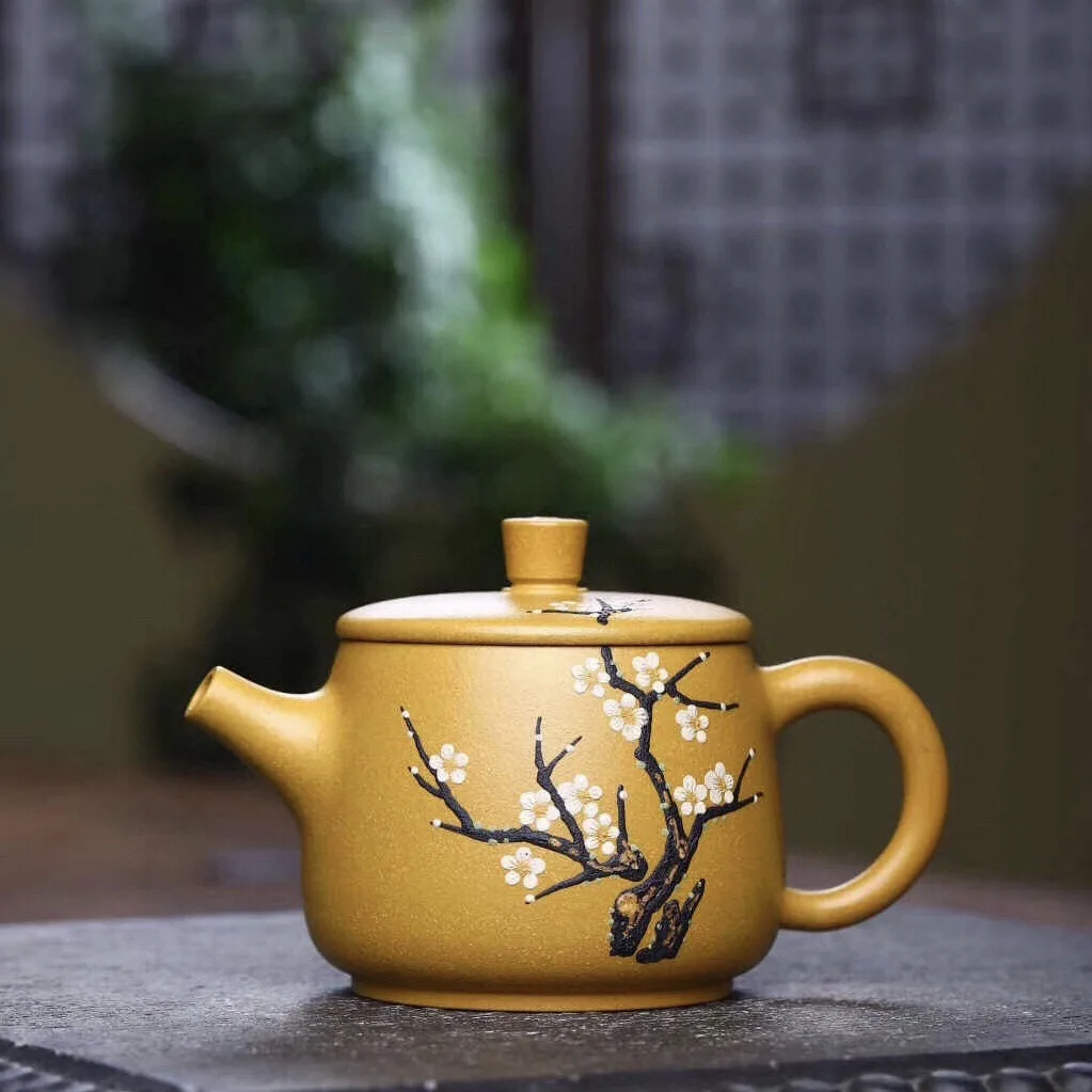 

180ml Hand-carved Yixing Purple Clay Teapot Section Mud Stone Scoop Tea Infuser Custom Zisha Tea Set Chinese Tea Accessories