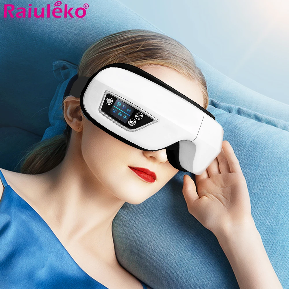 Electric Eye Massage Eye Mask Music Hot Compress Air Pressure Bluetooth Airbag Vibration Massage Relaxation and Eye Care Device