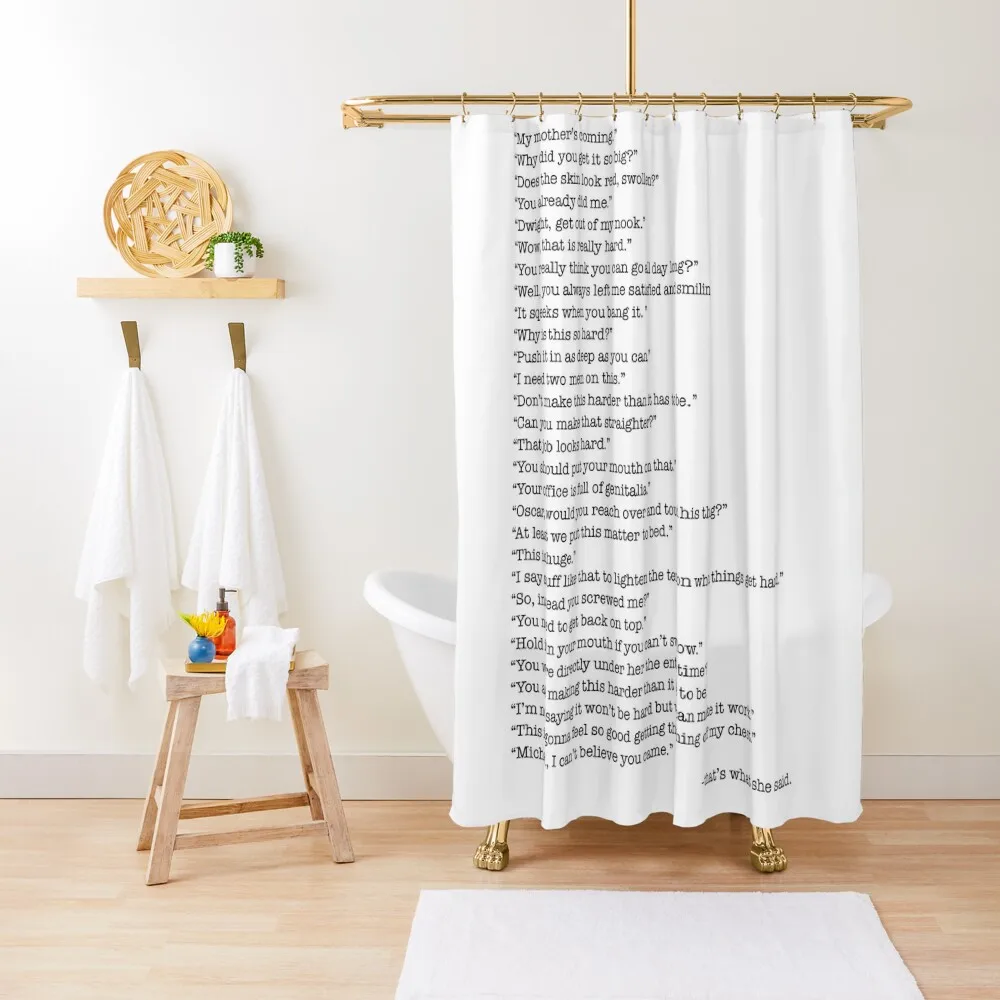 

Every That's What She Said From The Office Shower Curtain Bathroom Accessories